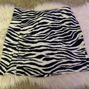 MOTEL- Zebra Print Skirt